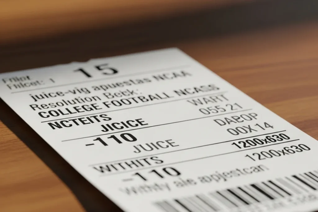 Boleto de apuestas deportivas con cuotas y comisiones resaltadas